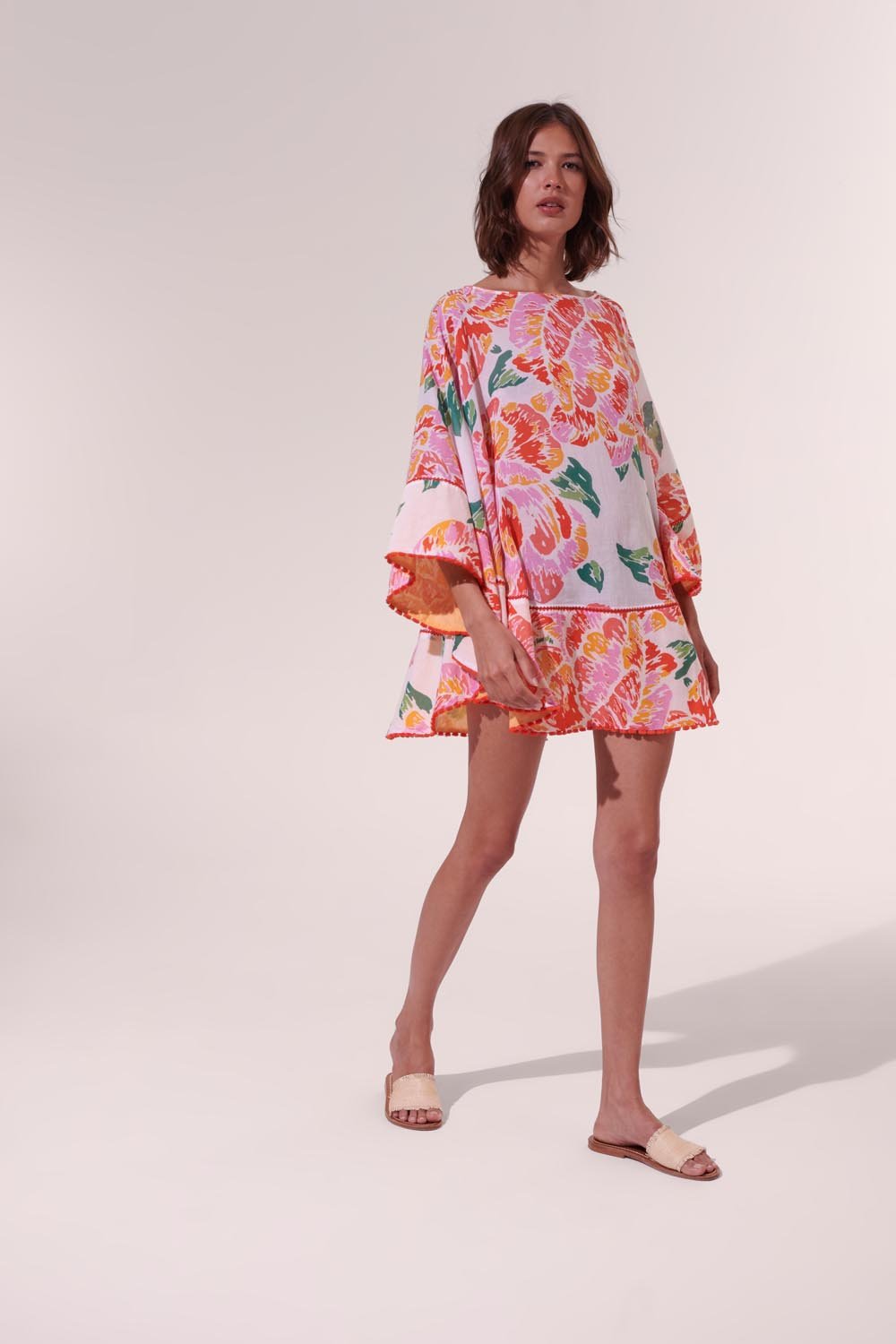 Poncho Allia - Orange Macro Peony