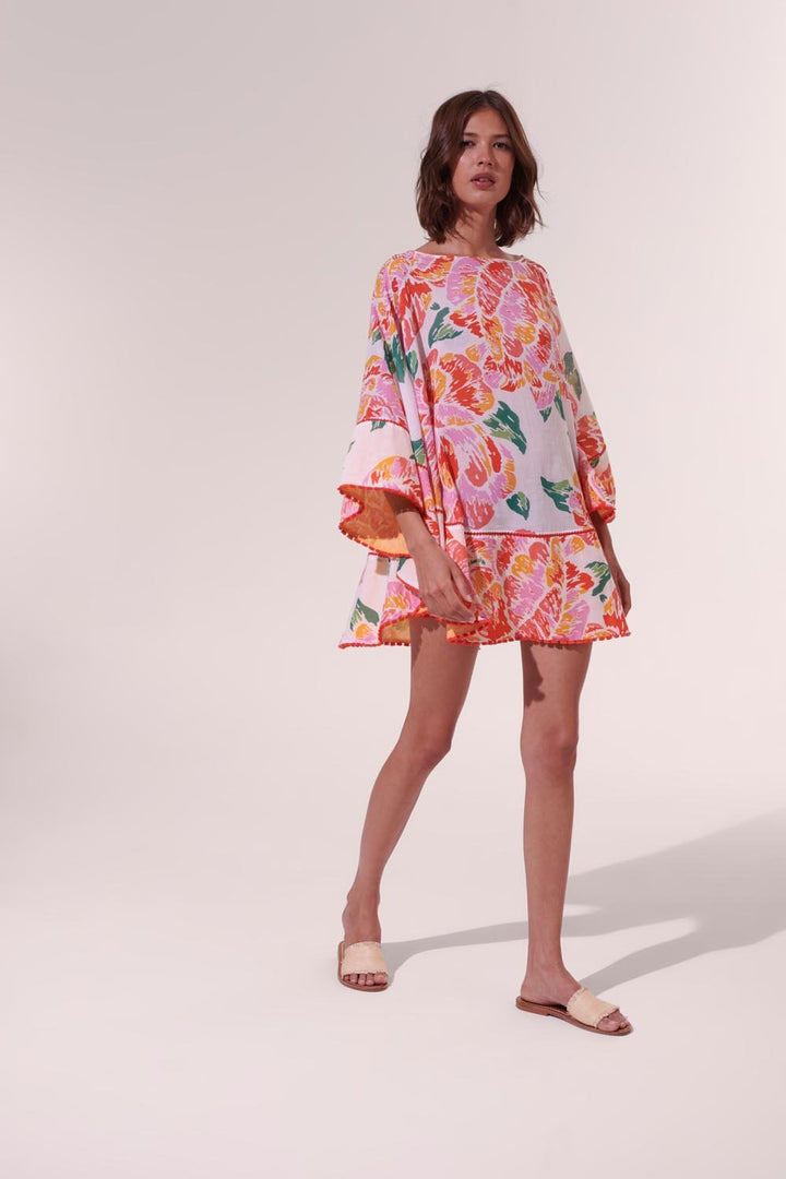 Poncho Allia - Orange Macro Peony