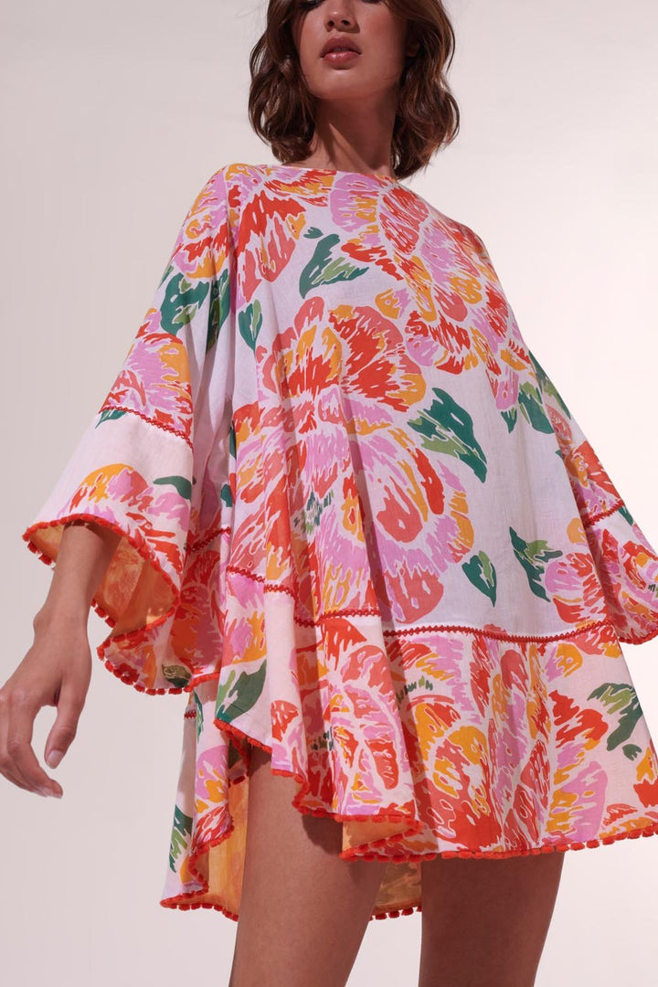 Poncho Allia - Orange Macro Peony