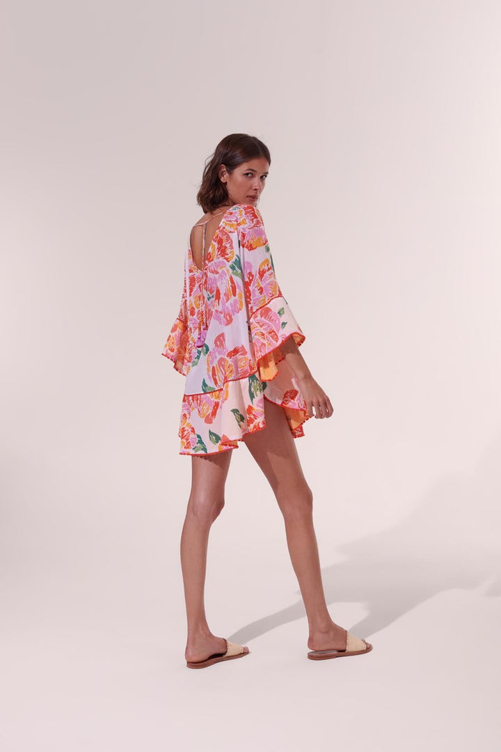 Poncho Allia - Orange Macro Peony