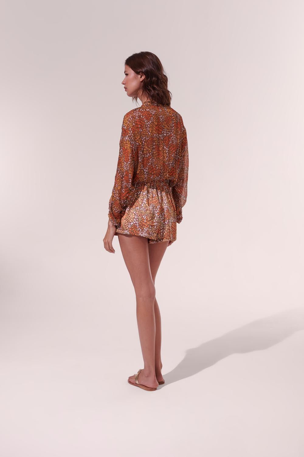 Combinaison Courte Azia - Khaki Geo Animalier