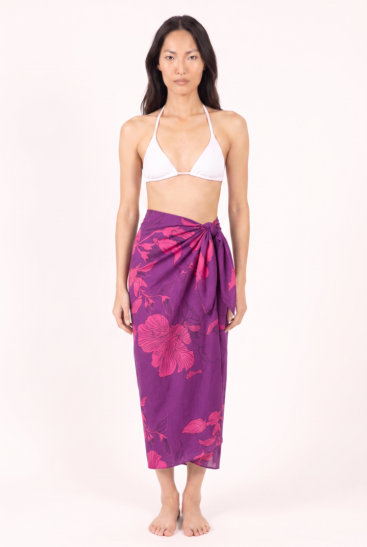 Sarong Bonnie - Purple Hibiscus