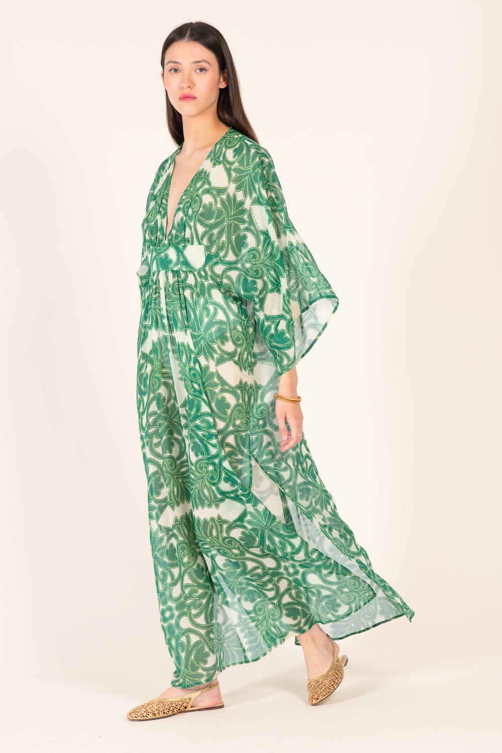 Kaftan Sol - Green Mantra - Poupette St Barth
