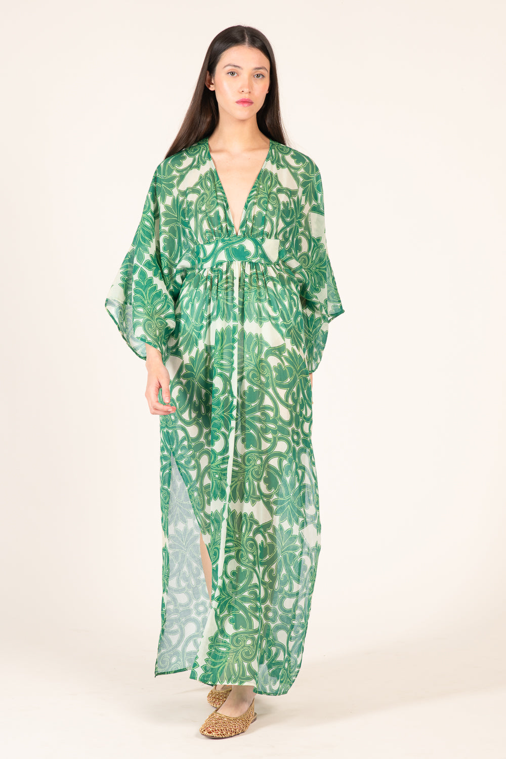 Kaftan Sol - Green Mantra - Poupette St Barth