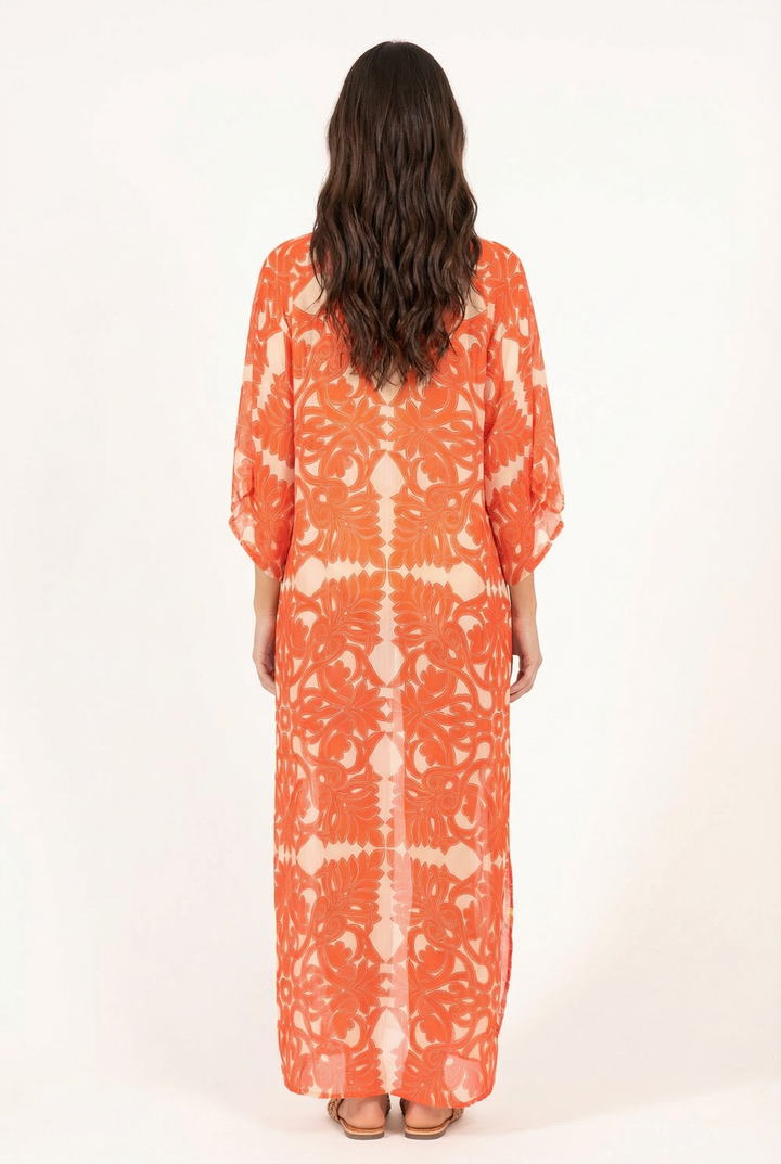 Kaftan Sol - Orange Mantra - Poupette St Barth