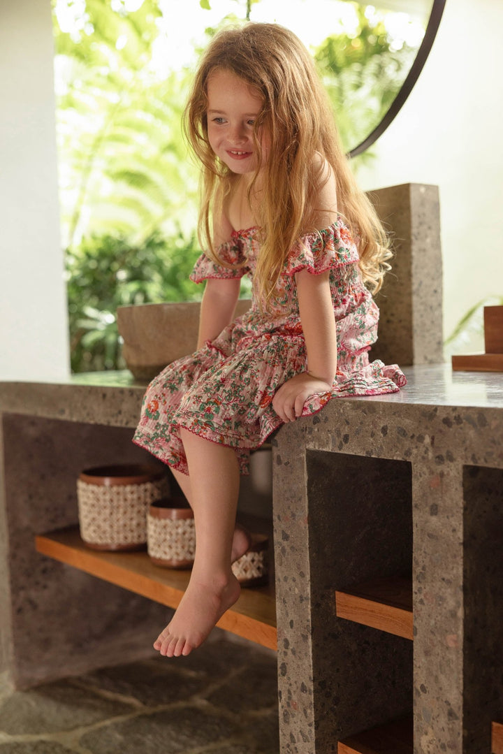 Robe Courte Enfant Aurora - Pink Sweet Liberty