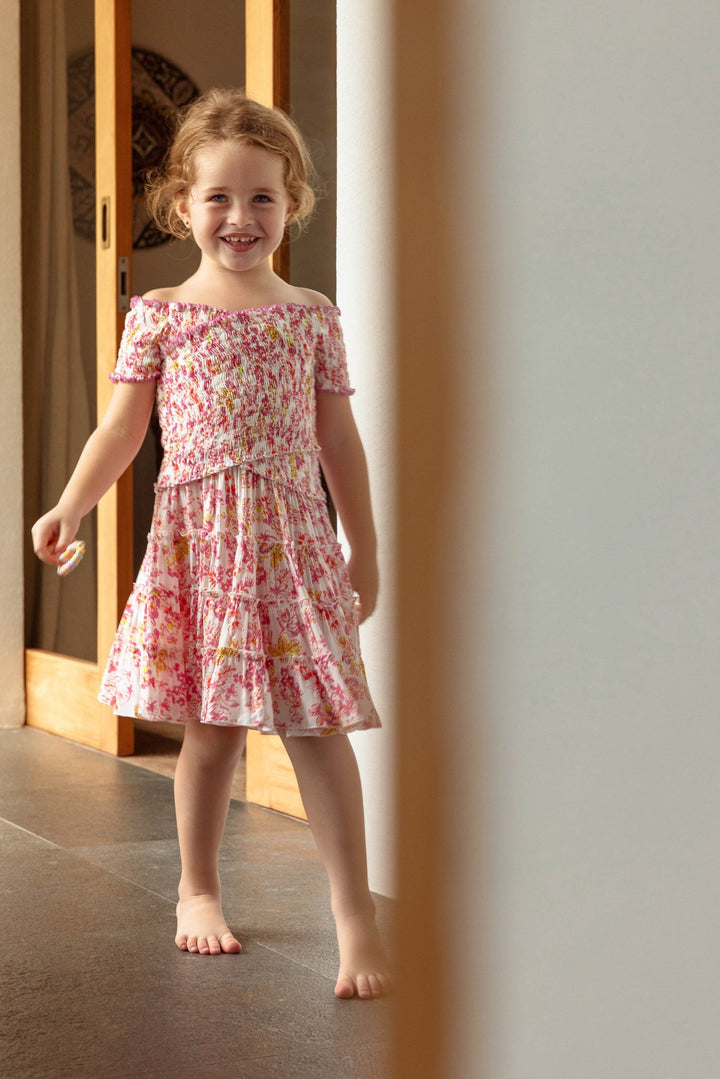 Robe Courte Enfant Soledad - Pink Sweet
