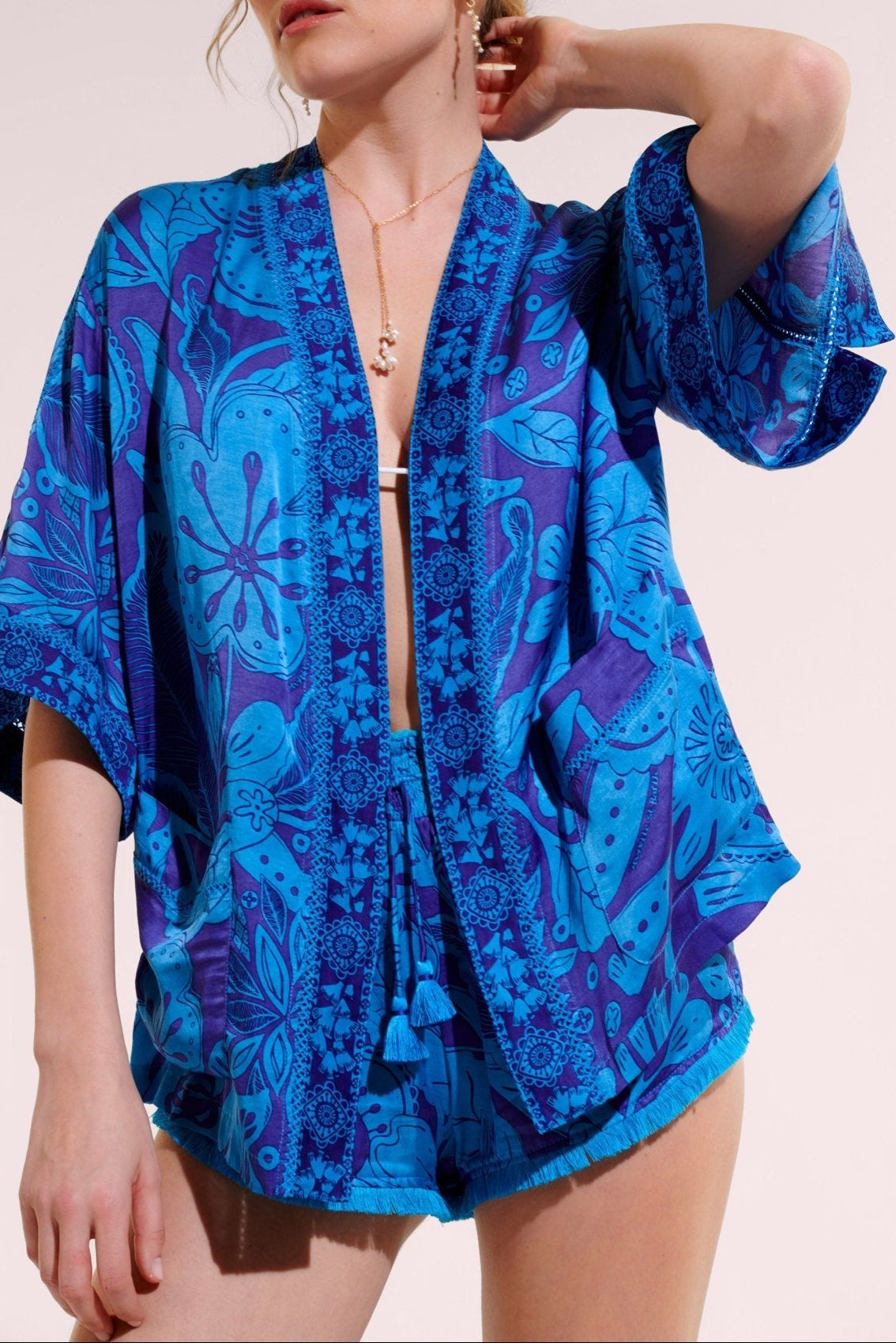 Kimono Bel - Blue Gauguin | Resort Collection | Poupette St Barth