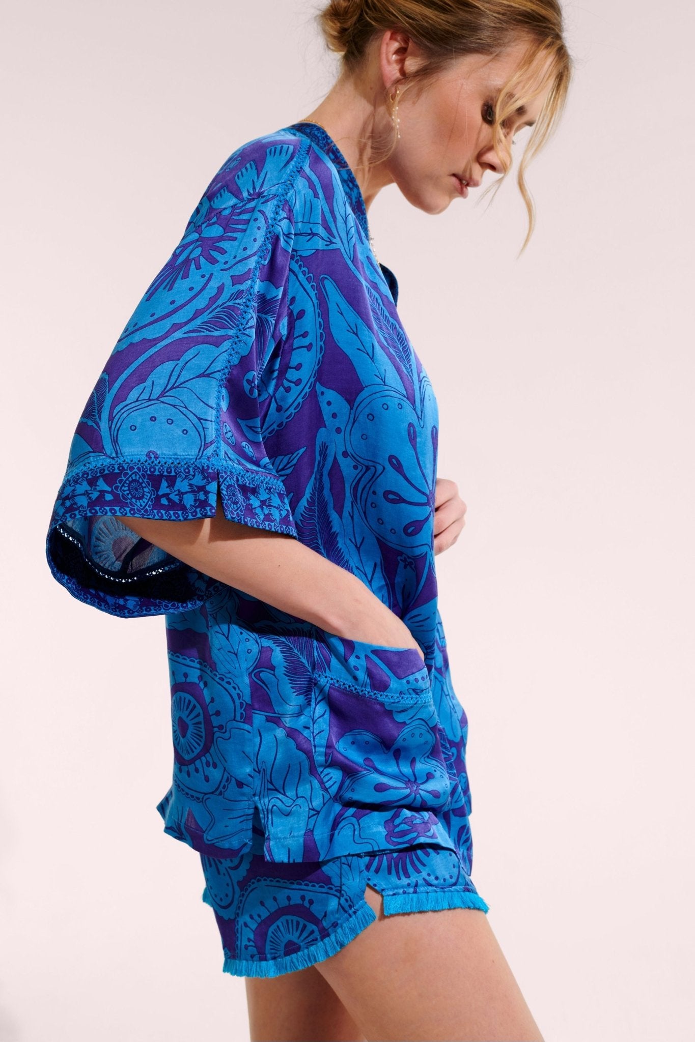 Kimono Bel - Blue Gauguin | Resort Collection | Poupette St Barth
