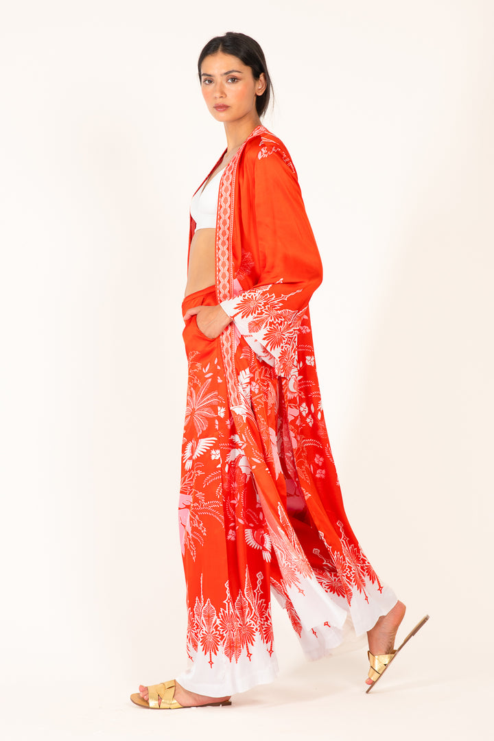 Kimono Lea - Coral Canopy - Poupette St Barth