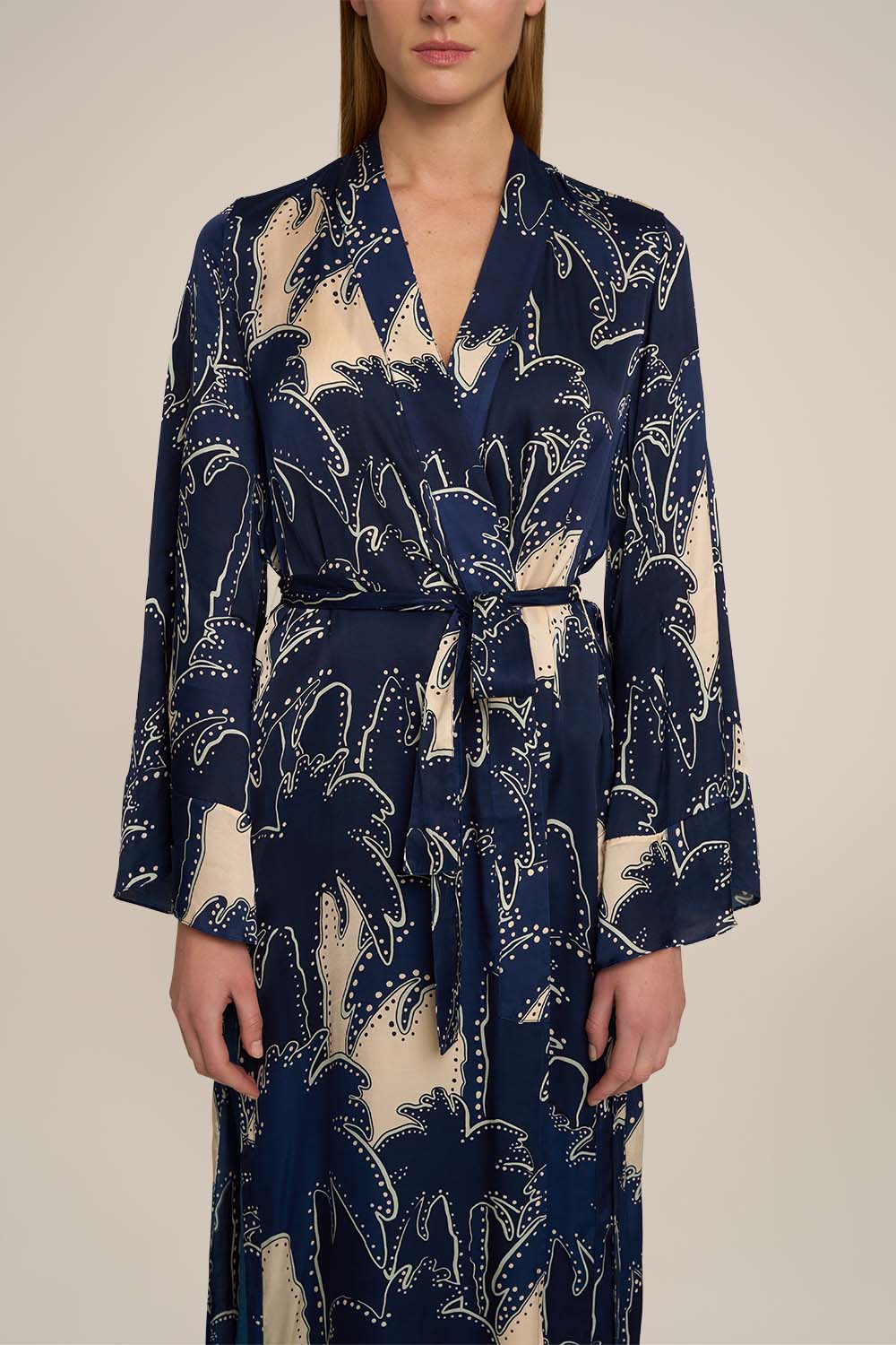Kimono Lea - Navy Palmae