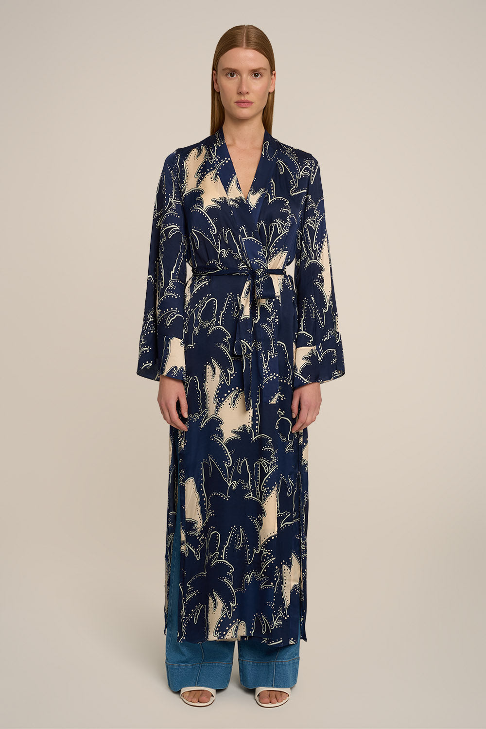 Kimono Lea - Navy Palmae