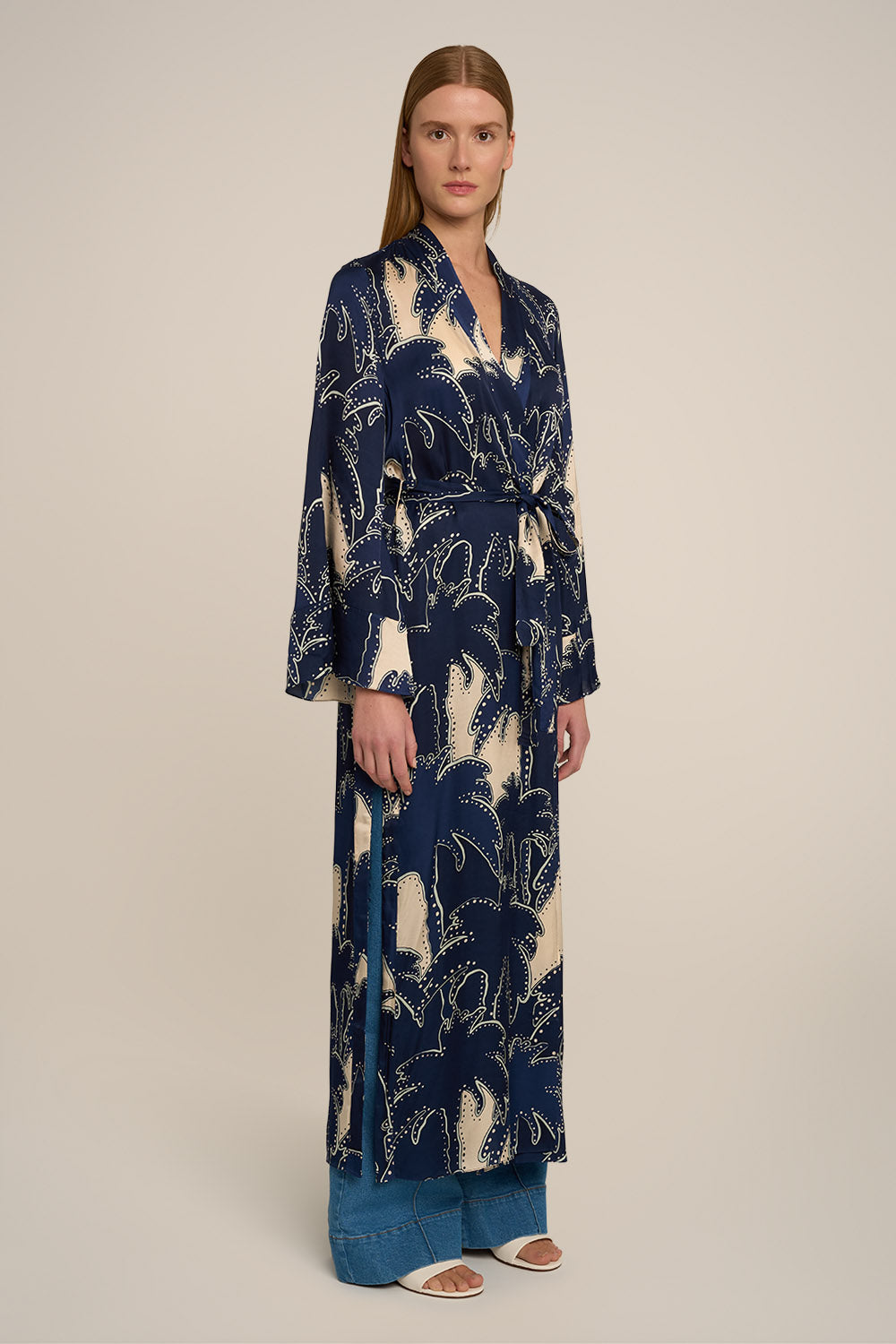 Kimono Lea - Navy Palmae