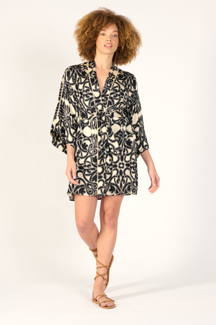 Kimono Luna - Black Mantra - Poupette St Barth