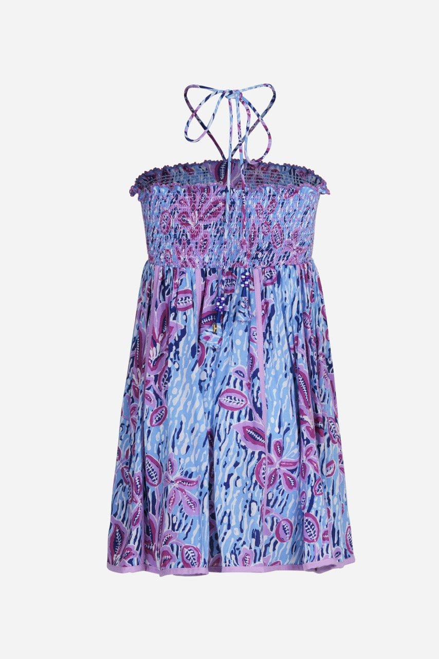 Kids Mini Dress Cycas | Blue | 4 yrs | Poupette St Barth Kids Mini Dress Cycas | Blue | 4 yrs | Poupette St Barth