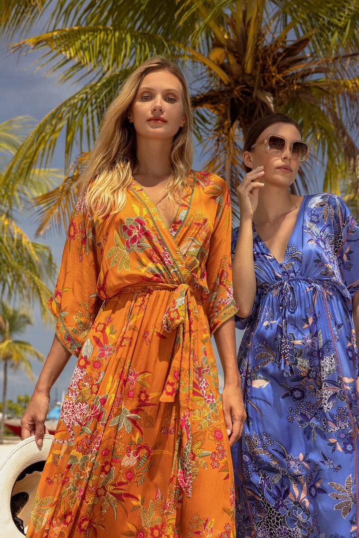 Robe Longue Adha - Orange Leo Forest