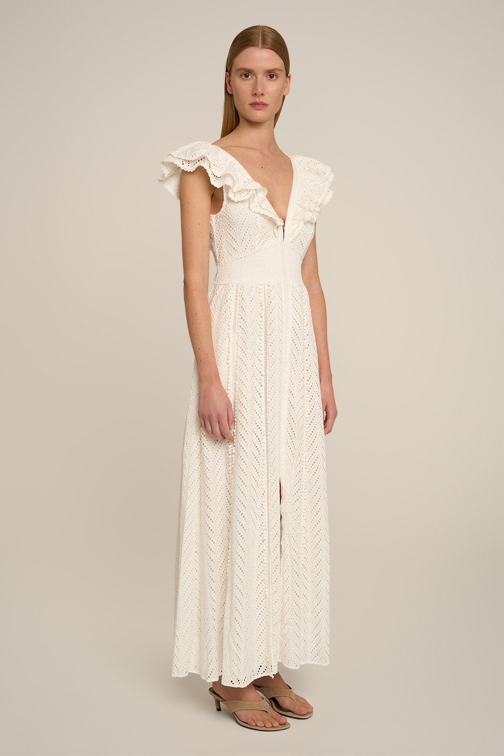 Robe Longue Antea - Natural White