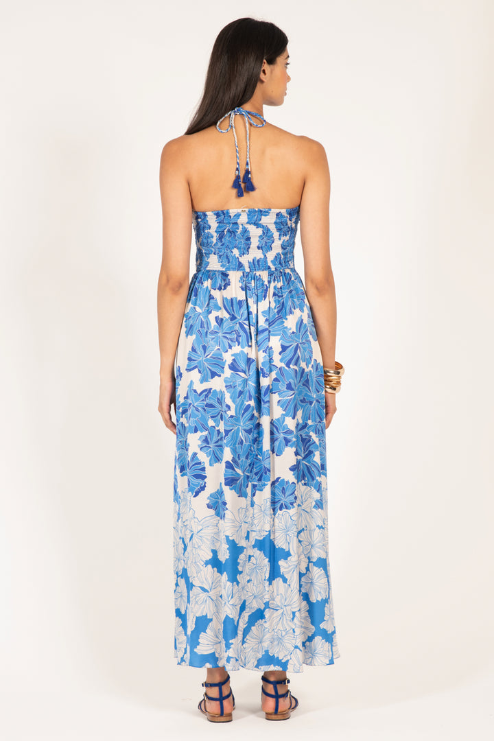 Long Dress Avril - Blue Flower Bunch
