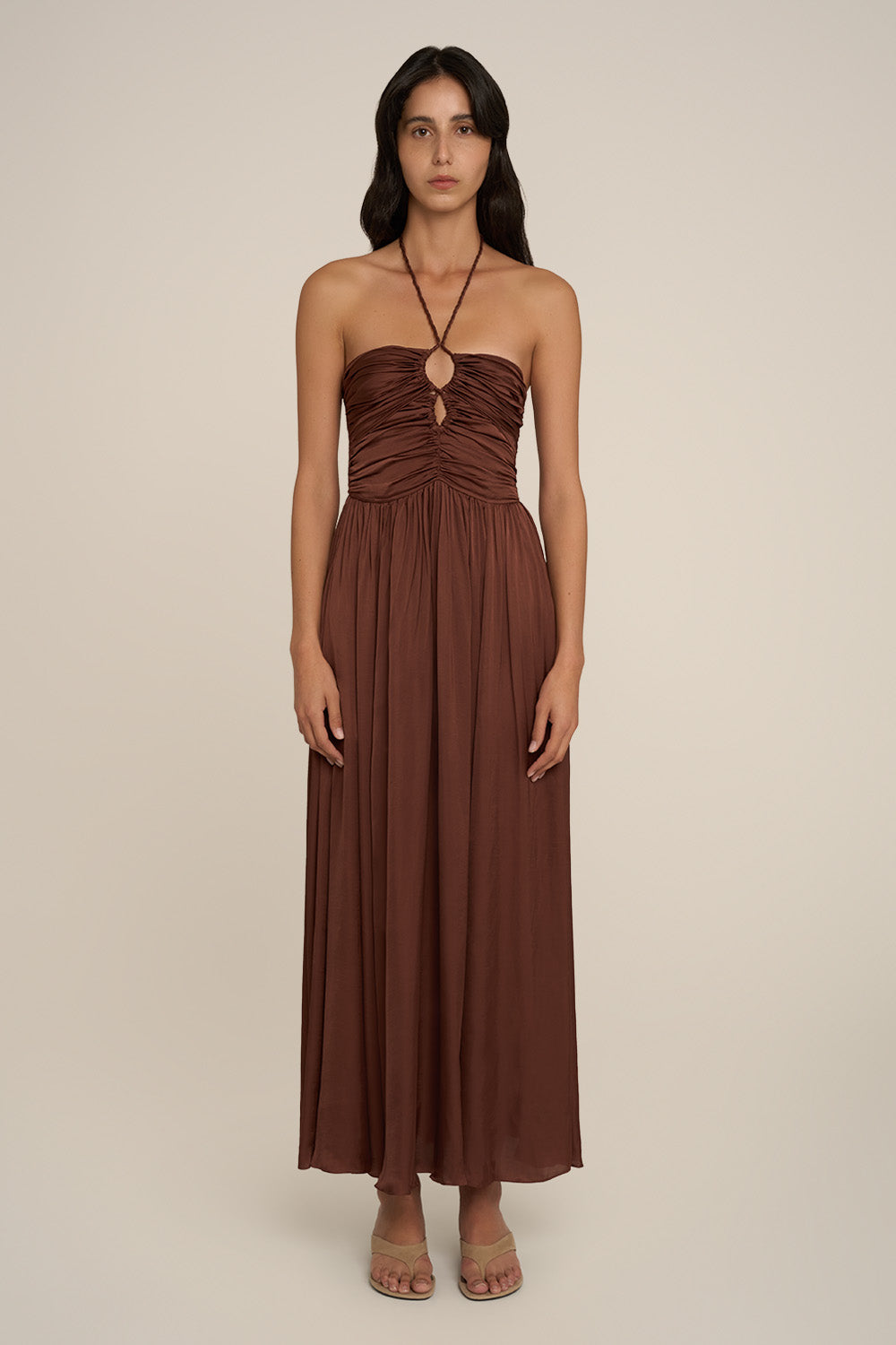 Long Dress Avril - Brown