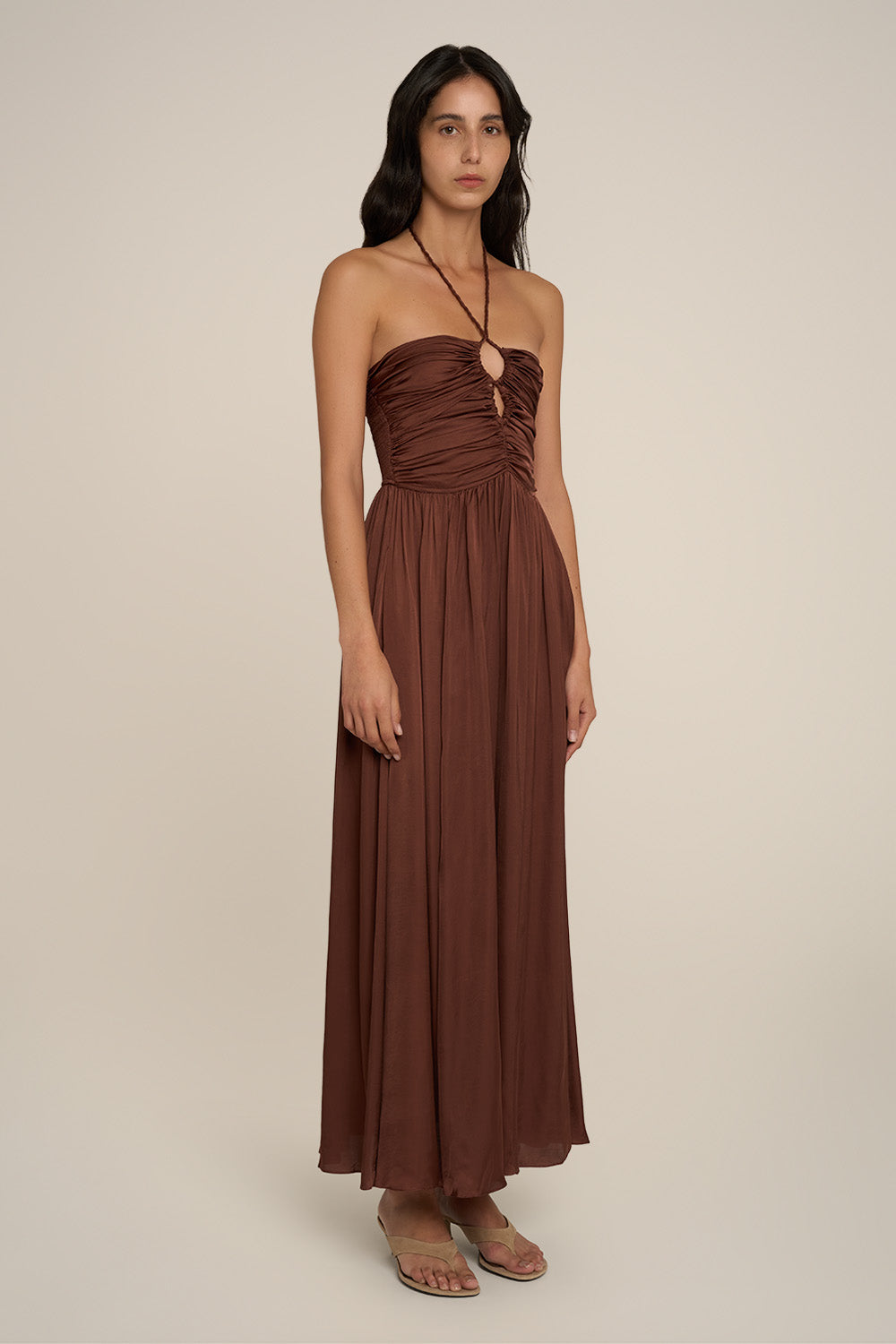 Long Dress Avril - Brown