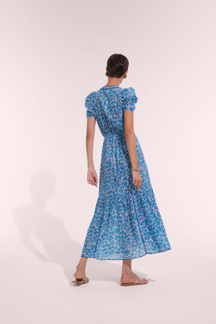 Long Dress Baba - Blue Net