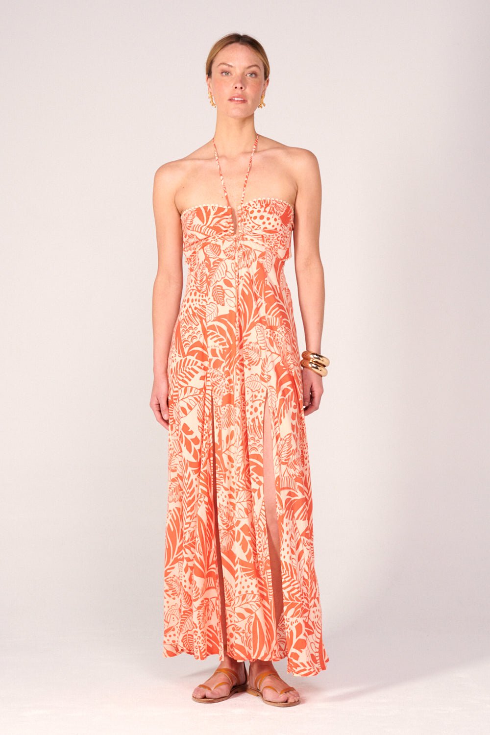 Long Dress Carla - Orange Toucan - Poupette St Barth