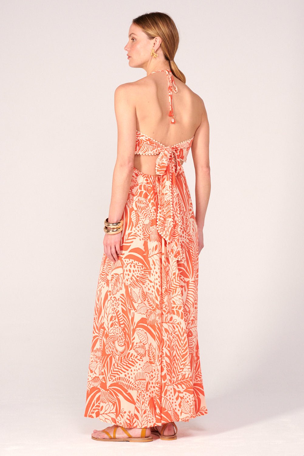 Long Dress Carla - Orange Toucan - Poupette St Barth