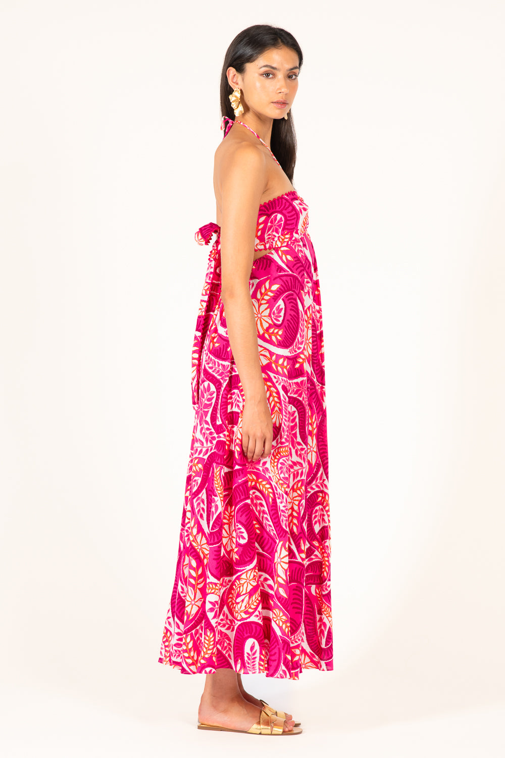 Long Dress Carla - Pink Holy Snake
