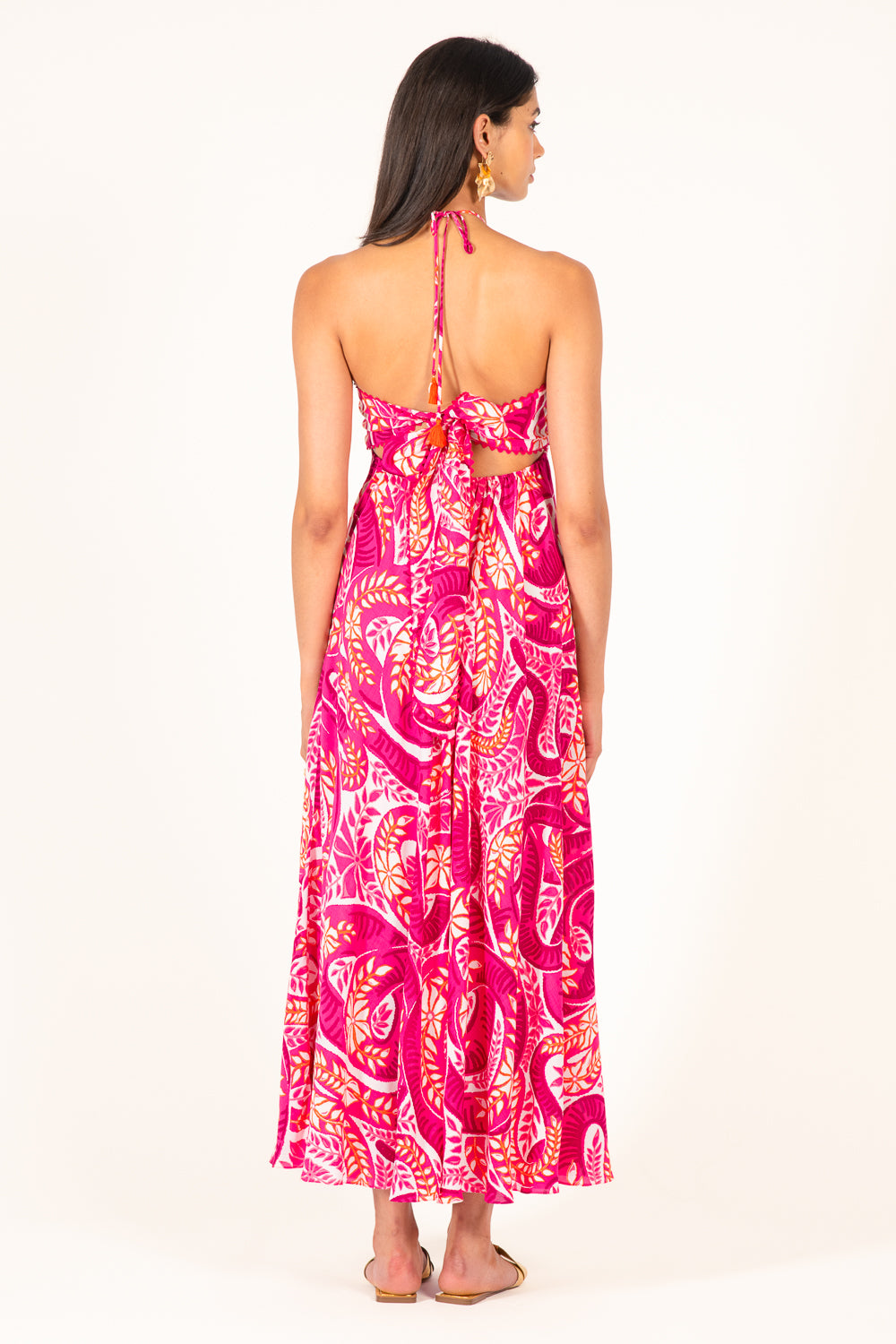 Long Dress Carla - Pink Holy Snake