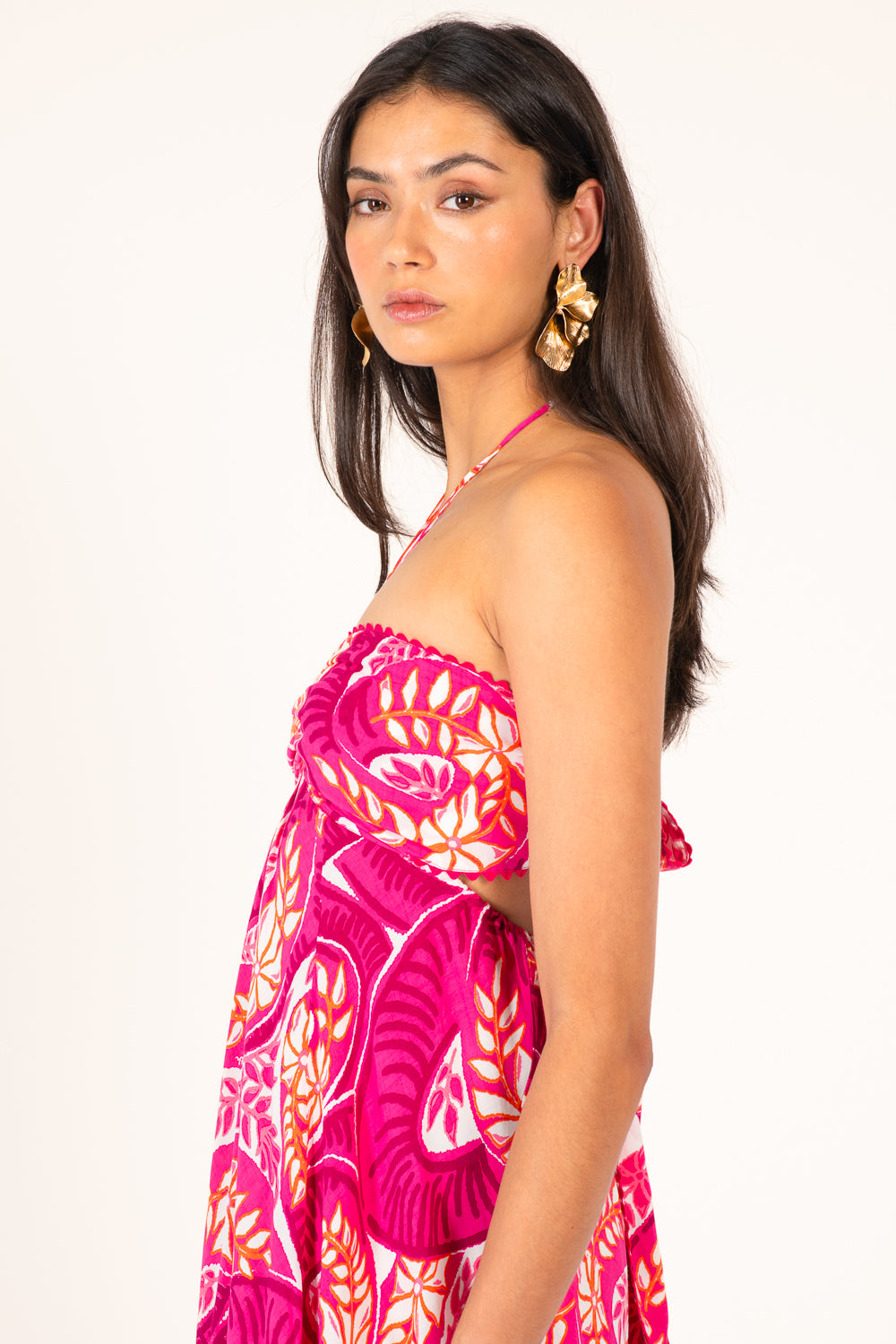 Long Dress Carla - Pink Holy Snake