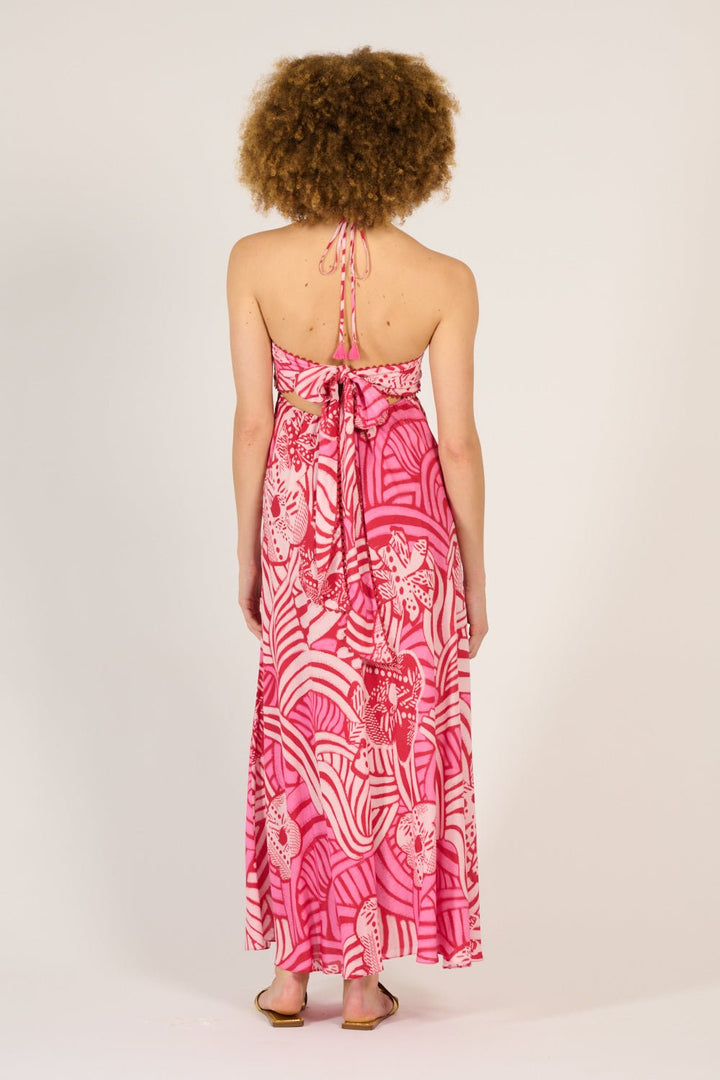 Robe Longue Carla - Pink Japonism