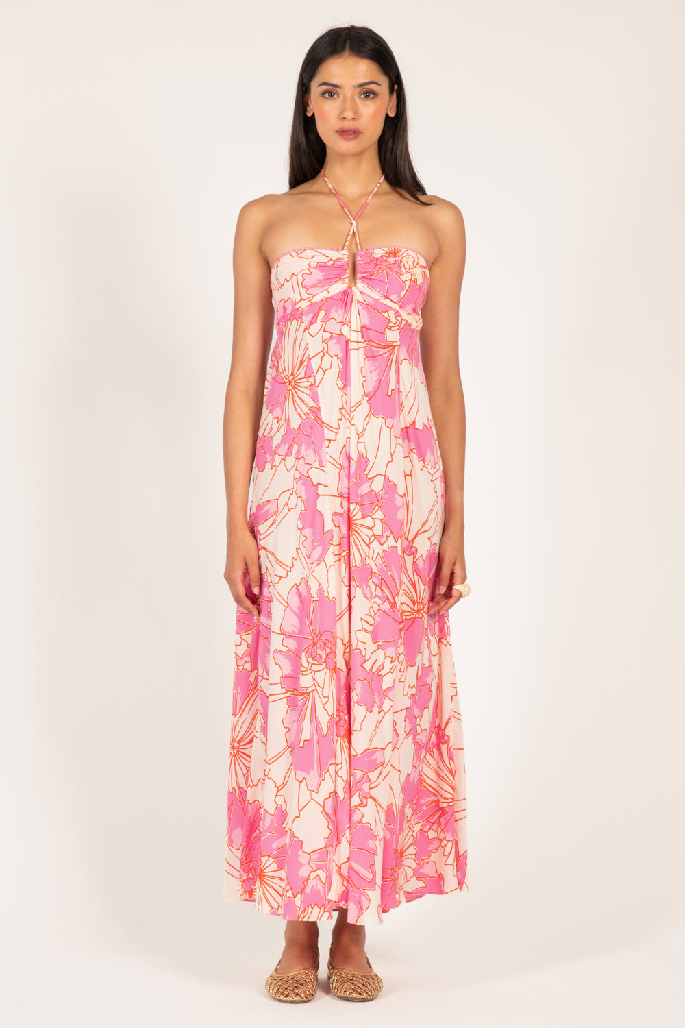 Long Dress Carla - Pink Petal - Poupette St Barth