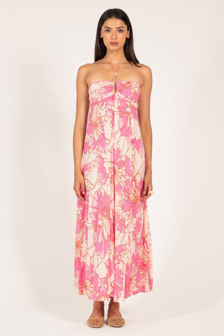 Long Dress Carla - Pink Petal - Poupette St Barth