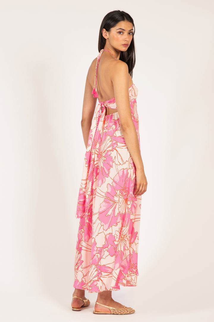 Long Dress Carla - Pink Petal - Poupette St Barth