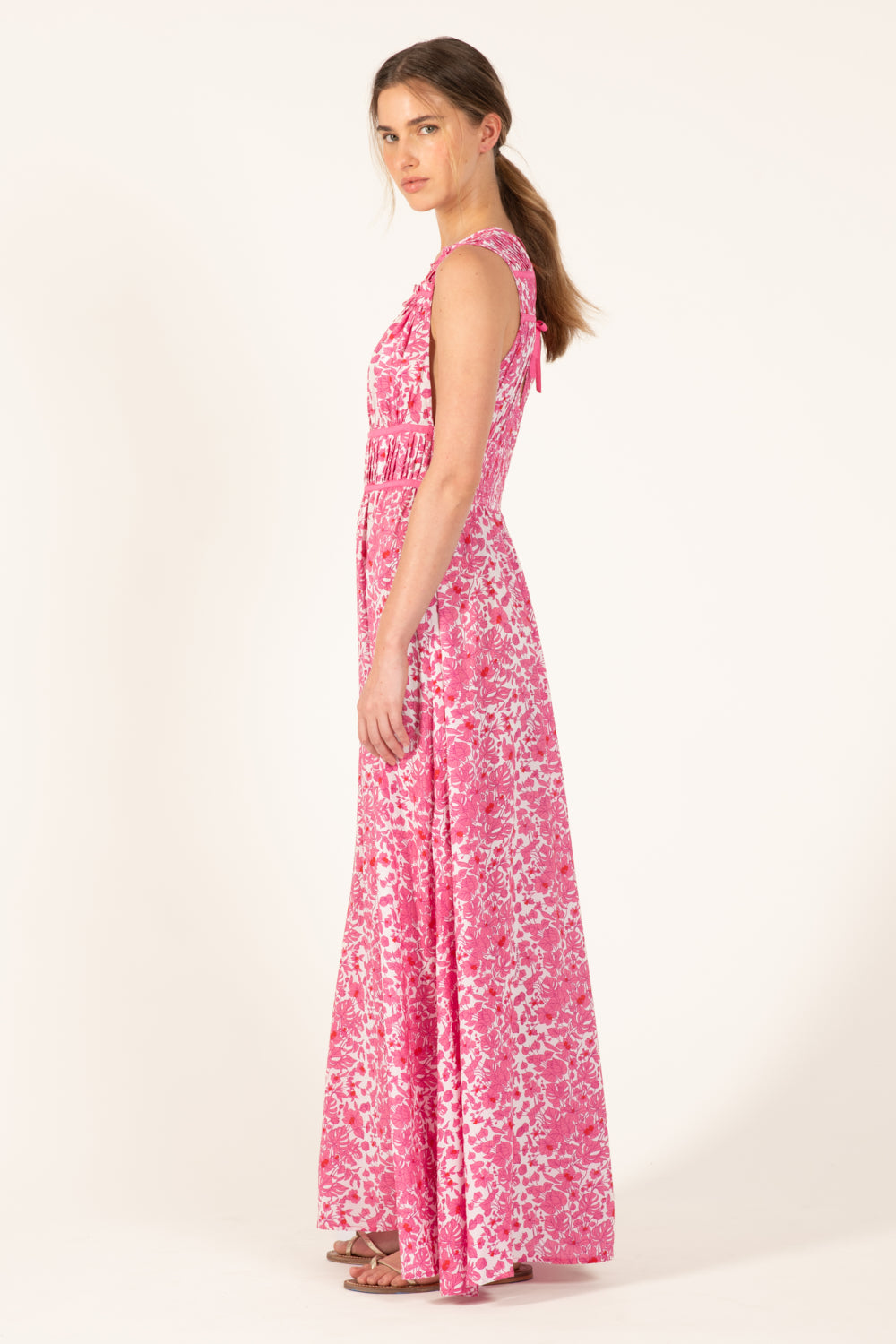 Long Dress Chiara - Pink Aquaflora