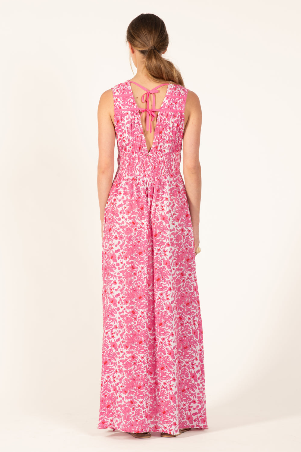 Long Dress Chiara - Pink Aquaflora