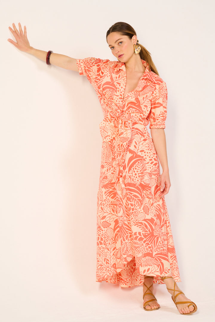 Long Dress Eren - Orange Toucan - Poupette St Barth