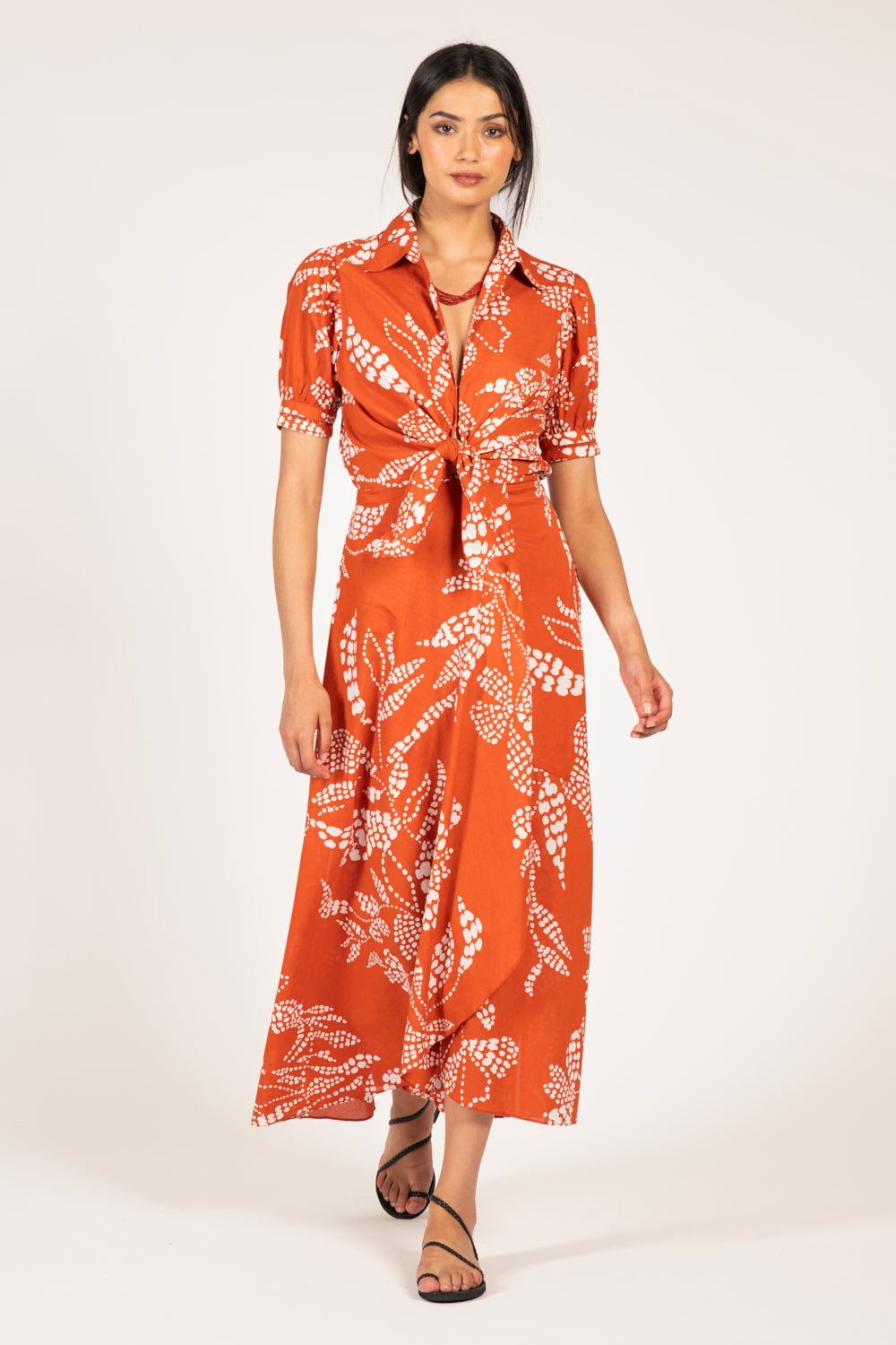 Long Dress Eren - Paprika Austral - Poupette St Barth