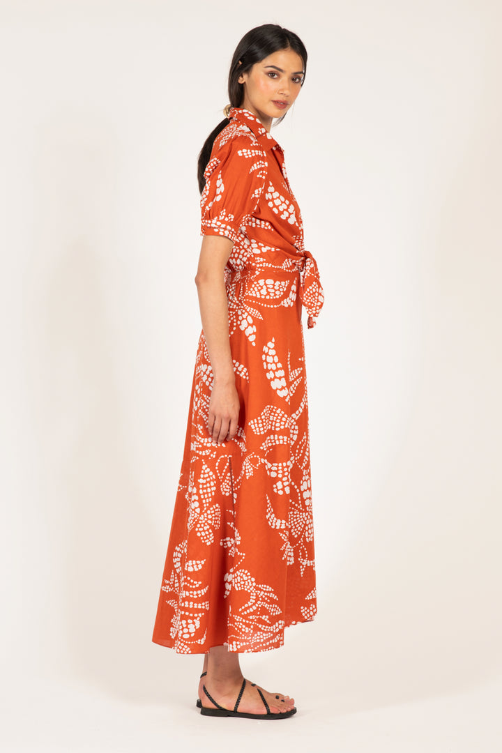 Long Dress Eren - Paprika Austral - Poupette St Barth