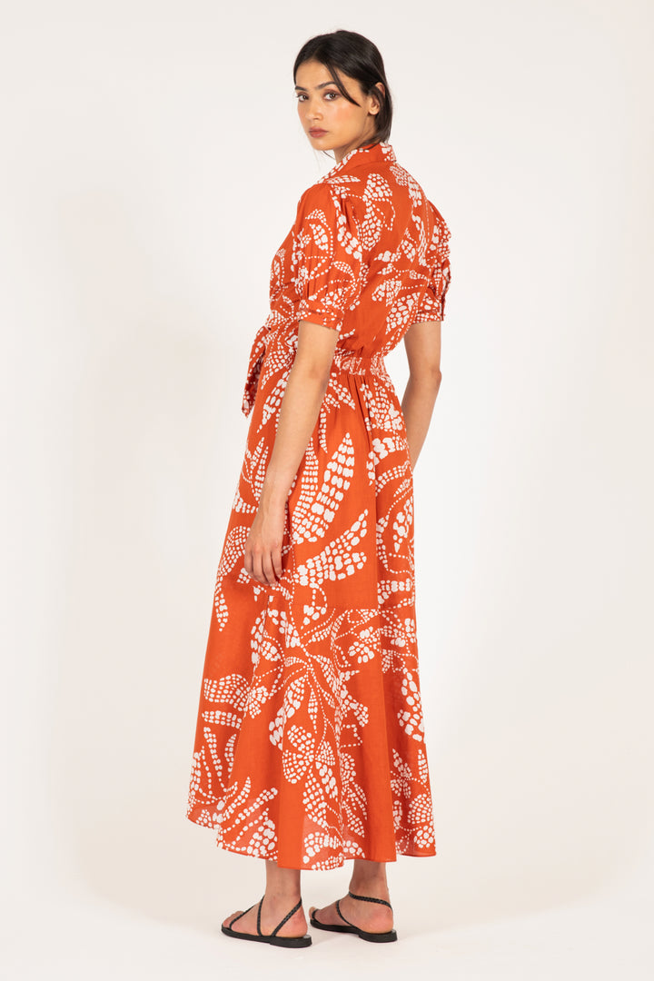 Long Dress Eren - Paprika Austral - Poupette St Barth