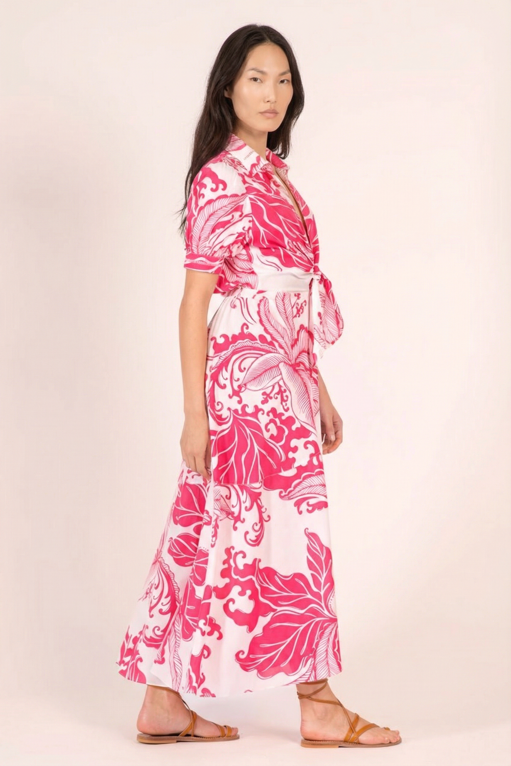 Long Dress Eren - Pink Reef Wave - Poupette St Barth