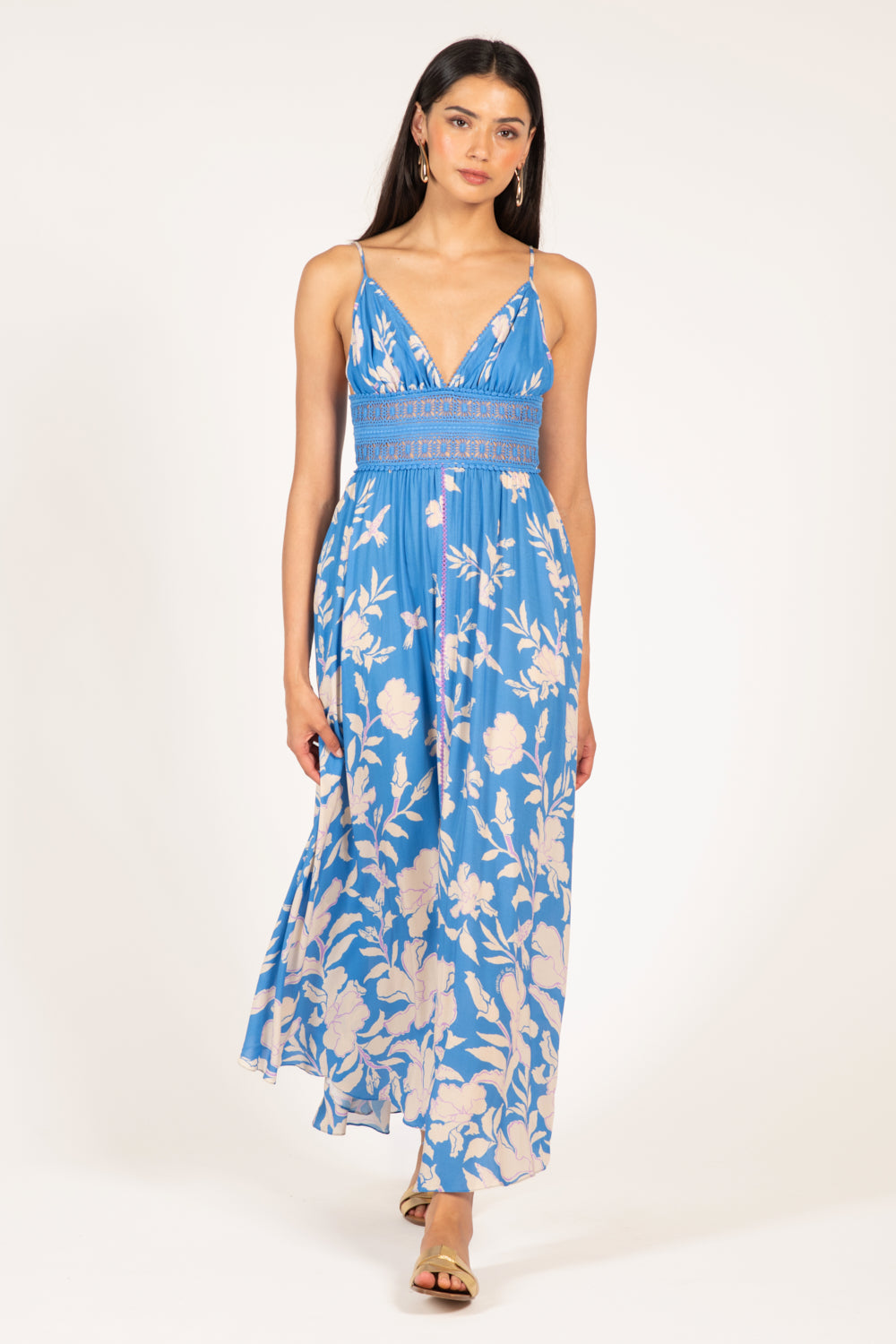 havana style dress for ladies Havana Nights- Floral Tiered Ruffle High-Low Dress
