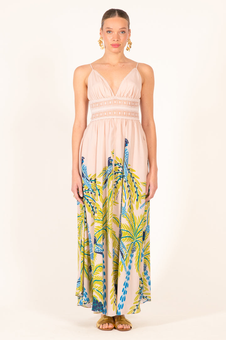 Long Dress Havana - Green Palmrott