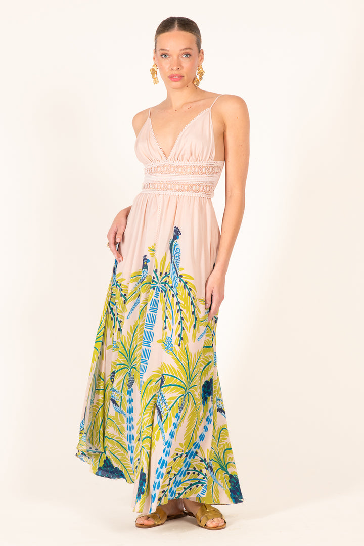 Long Dress Havana - Green Palmrott