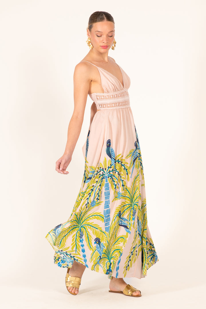 Long Dress Havana - Green Palmrott