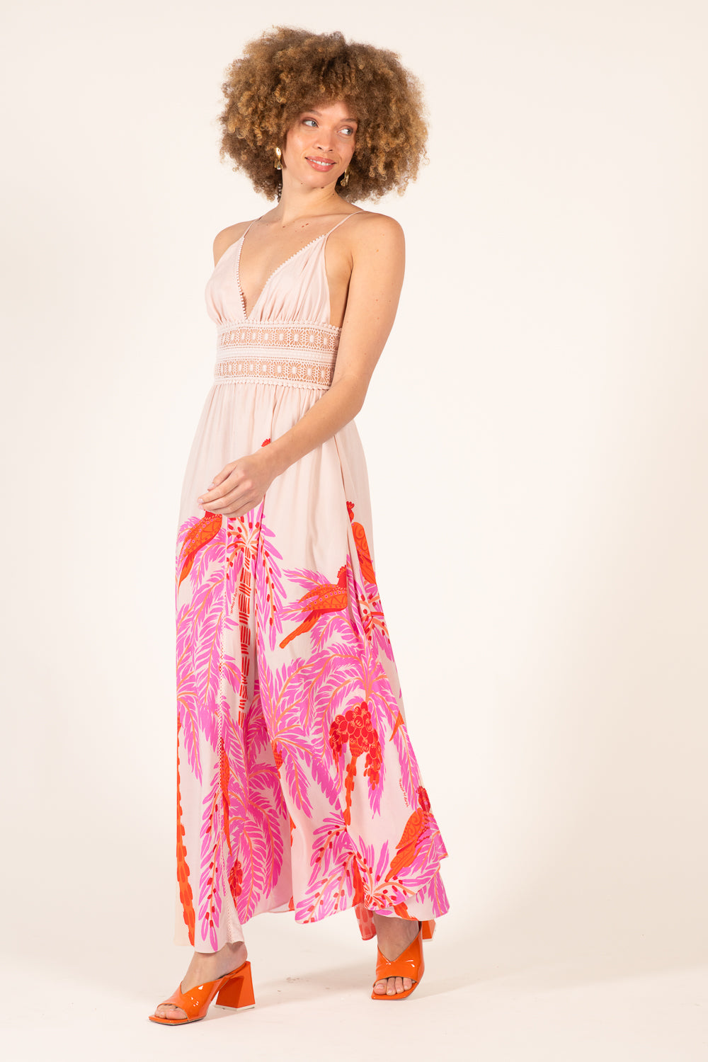 Long Dress Havana - Pink Palmrott