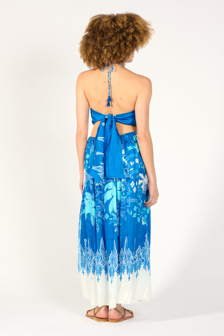 Long Dress Isore - Blue Canopy - Poupette St Barth