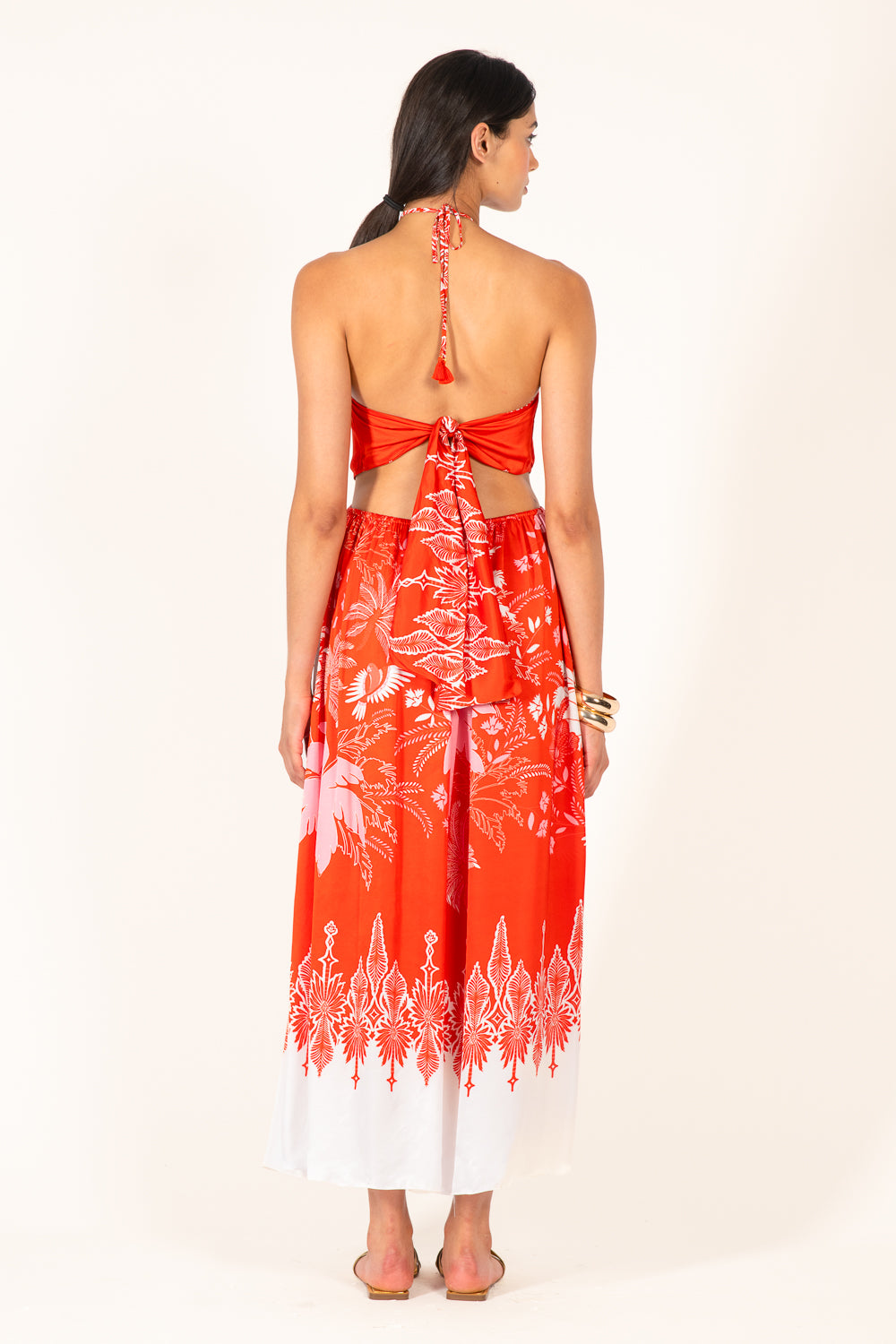 Long Dress Isore - Coral Canopy - Poupette St Barth
