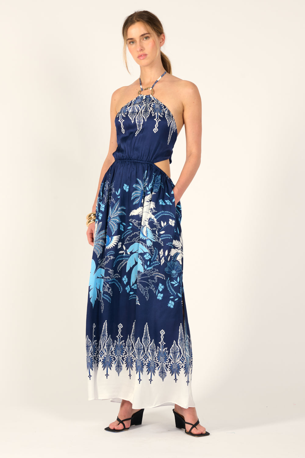 Long Dress Isore - Navy Canopy - Poupette St Barth