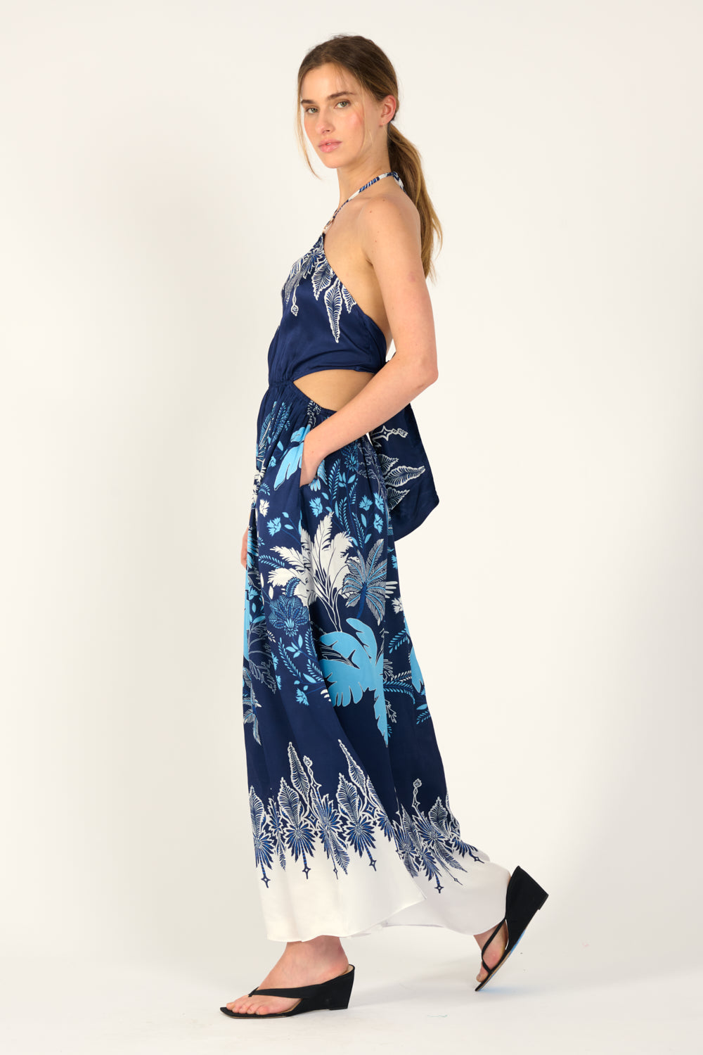 Long Dress Isore - Navy Canopy - Poupette St Barth